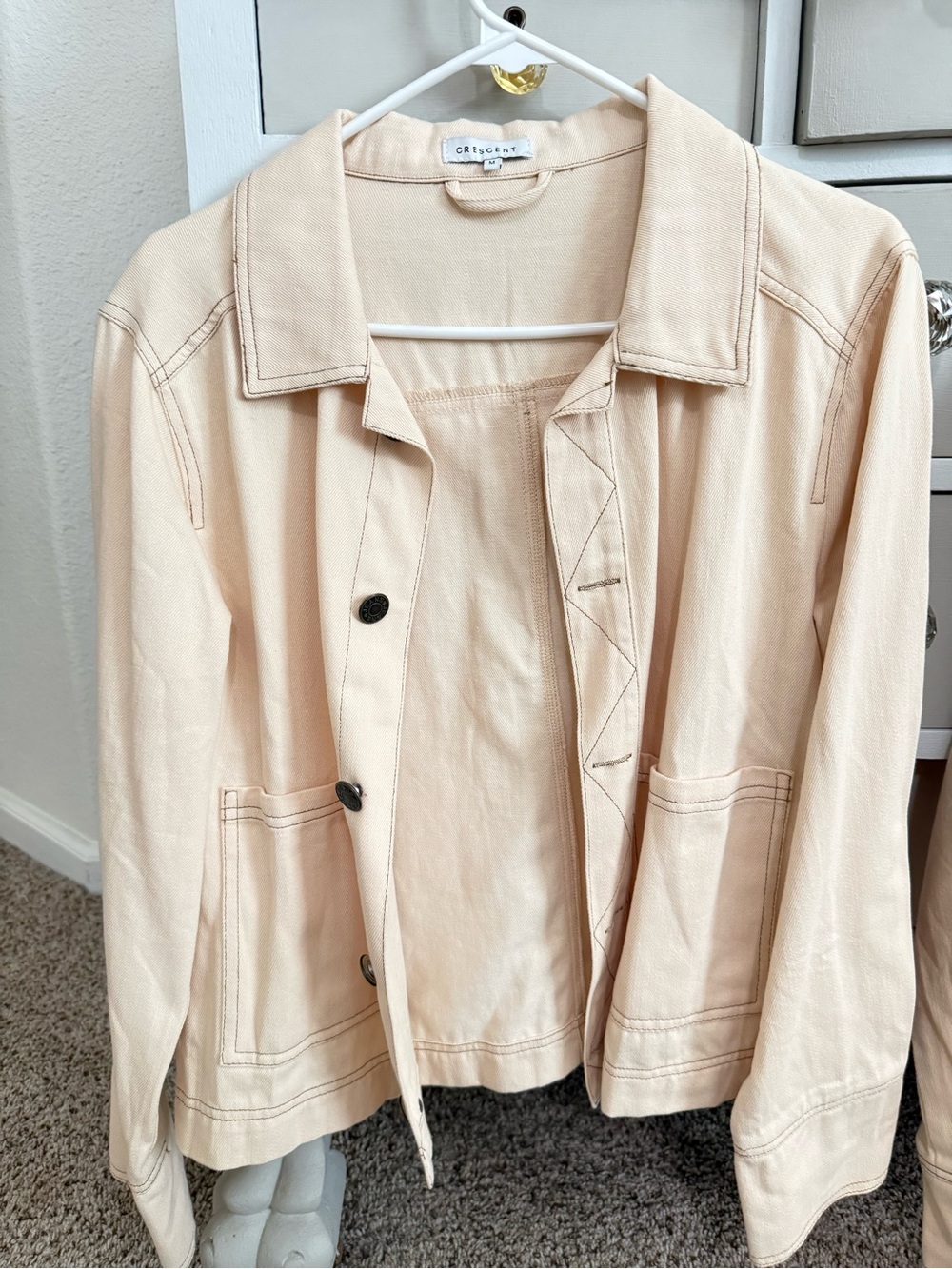 Crescent ecru cotton jacket